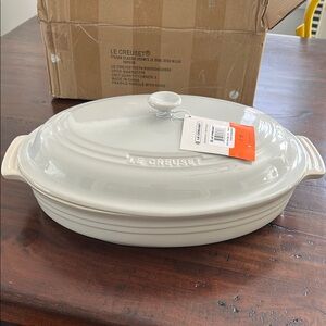 Le Creuset White Oval Casserole Dish NEW